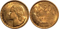 France 20 Francs Coin, Guiraud, Beaumont le Roger -