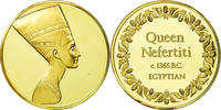 Egypt Medal Queen Nefertiti, Vermeil -