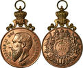 Belgium Medal Léopold II, Fête Musicale de Baisieux, Copper -