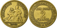 France 2 Francs Coin, Chambre de commerce, Aluminum-Bronze -