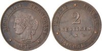 France 2 Centimes Coin, Cérès, Bordeaux, Bronze, KM:827.2 -