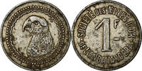 Madagascar 1 Franc Coin, Société des Mines d'Or, Andavakoëra -