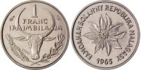 Madagascar Franc Coin, Paris, Stainless Steel -