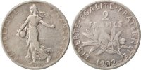 France 2 Francs Coin, Semeuse, Silver, Gadoury:532 -