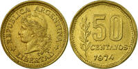 Argentina 50 Centavos Coin, Aluminum-Bronze, KM:68 -