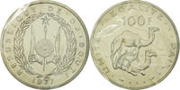 Djibouti 100 Francs Coin, Paris, ESSAI, Copper-nickel, KM:E7 -