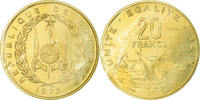 Djibouti 20 Francs Coin, Paris, ESSAI, Aluminum-Bronze, KM:E5 -