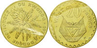 Rwanda 20 Francs Coin, ESSAI, Brass, KM:E6 -