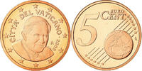 VATICAN CITY 5 Euro Cent Proof, Copper Plated Steel, KM:377 -