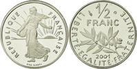 France 1/2 Franc Coin, Semeuse, Paris, BE, Nickel, KM:931.2 -