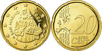 San Marino 20 Euro Cent Proof, Brass, KM:483 -