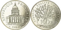France 100 Francs Coin, Panthéon, Paris, Silver, KM:951.1 -