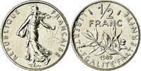 France 1/2 Franc Coin, Semeuse, Paris, Nickel, KM:931.1 -