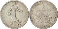 France 2 Francs Coin, Semeuse, Silver, KM:845.1, Gadoury:532 -