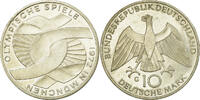 Federal Republic of Germany 10 Mark Coin, GERMANY - FEDERAL REPUBLIC, Karlsruhe, Silver -