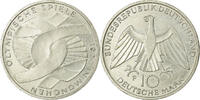 Federal Republic of Germany 10 Mark 1972 F Coin, GERMANY - FEDERAL REPUBLIC, Stuttgart, Silver EF(40-45)