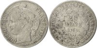 France 20 Centimes Coin, Cérès, Paris, Silver, KM:758.1 -