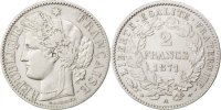 France 2 Francs Coin, Cérès, Paris, Silver, KM:817.1 -