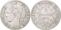 France 2 Francs Coin, Cérès, Bordeaux, Silver, KM:817.2 -