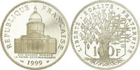 France 100 Francs Coin, Panthéon, Paris, BE, Silver -