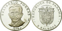Panama 5 Balboas Coin, U.S. Mint, Proof, Silver, KM:40.1a -