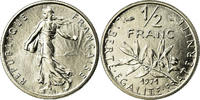 France 1/2 Franc Coin, Semeuse, Paris, Nickel, KM:931.1 -