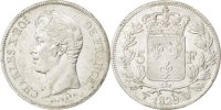 France 5 Francs Coin, Charles X, Paris, Silver, KM:728.1 -