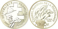 France 100 Francs Coin, Jean Moulin, ESSAI, Silver, KM:1023 -