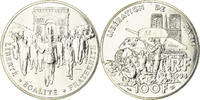 France 100 Francs Coin, Libération de Paris, ESSAI, Silver -