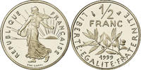 France 1/2 Franc Coin, Semeuse, Paris, BE, Nickel, KM:931.2 -