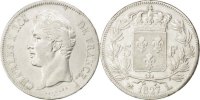 France 5 Francs Coin, Charles X, Bayonne, Silver, KM:728.8 -