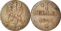 German States Heller Coin, FRANKFURT AM MAIN, Copper, KM:301 -