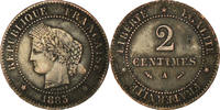 France 2 Centimes Coin, Cérès, Paris, Bronze, KM:827.1 -
