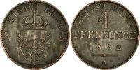 German States 4 Pfennig Coin, PRUSSIA, Wilhelm I, Berlin -