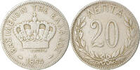 Greece 20 Lepta George I, Athens, Copper-nickel, KM:57 -