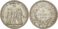 France 5 Francs Coin, Hercule, Bordeaux, Silver, KM:820.2 -