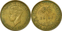 BRITISH WEST AFRICA Shilling Coin, George VI, Nickel-brass -