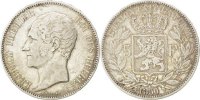 Belgium 5 Francs, 5 Frank Coin, Leopold I, Silver, KM:17 -