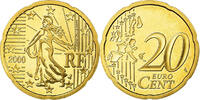France 20 Euro Cent Proof, Brass, KM:1286 -