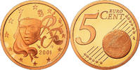 France 5 Euro Cent Proof, Copper Plated Steel, KM:1284 -