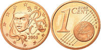 France Euro Cent Proof, Copper Plated Steel, KM:1282 -