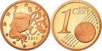 France Euro Cent Proof, Copper Plated Steel, KM:1282 -