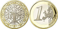Euro 2007 Paris Frankreich Proof, STGL, Bi-Metallic, KM:1413 STGL