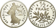 France 1/2 Franc Coin, Semeuse, Proof, Nickel, KM:931.2 -