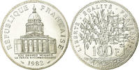 France 100 Francs Coin, Panthéon, Paris, Silver, KM:951.1 -