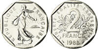 2 Francs 1988 Paris Frankreich Münze, Semeuse, Paris, STGL, Nickel, KM:942.1 STGL