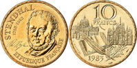 France 10 Francs Coin, Stendhal, Paris, Nickel-Bronze -