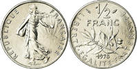 France 1/2 Franc Coin, Semeuse, Paris, Nickel, KM:931.1 -