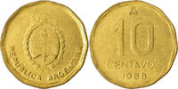 Argentina 10 Centavos Coin, Brass, KM:98 -