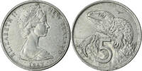 New Zealand 5 Cents Coin, Elizabeth II, Copper-nickel -